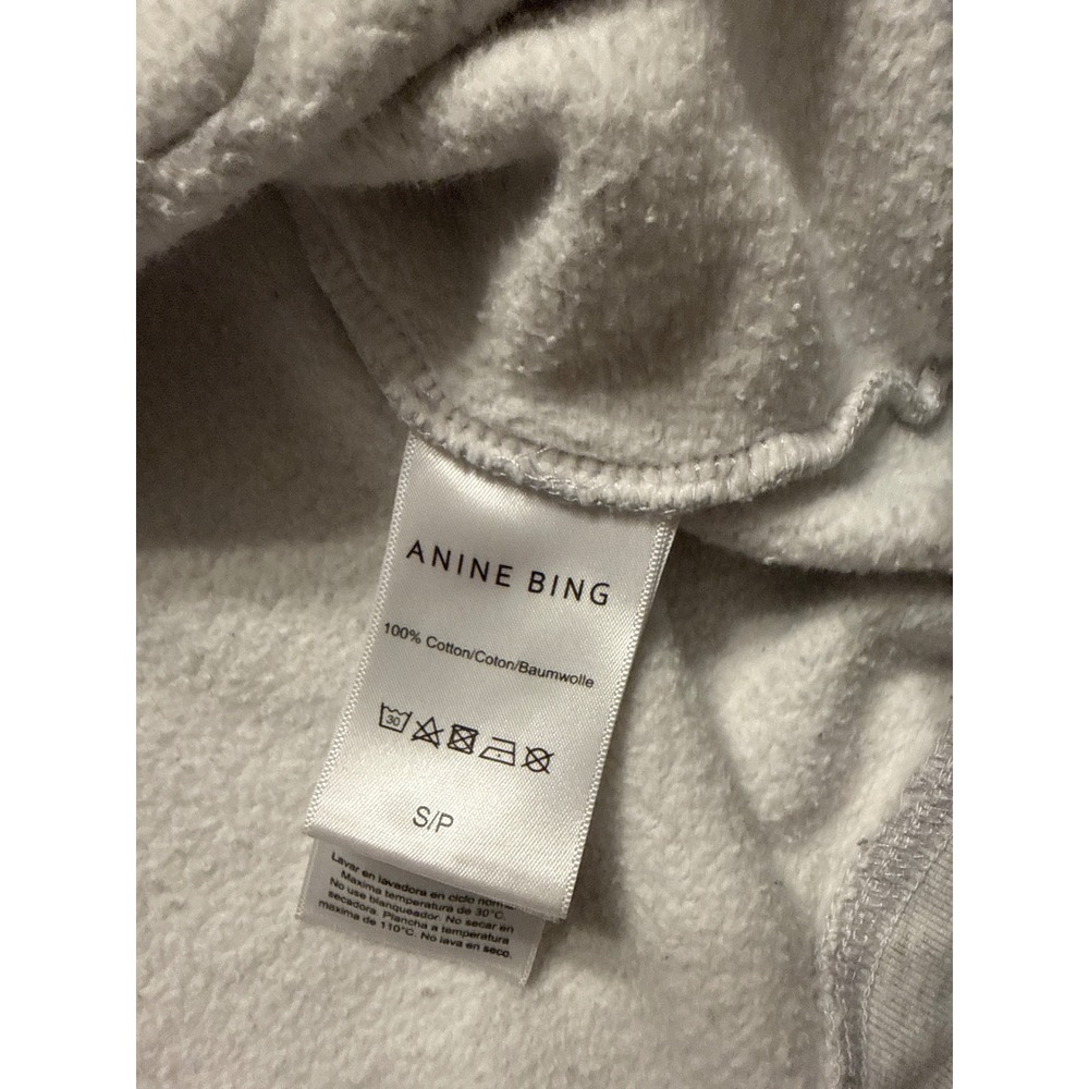 Anine Bing Tyler Hoodie Heather Grey Size Small Excellent Condition - Picture 3 of 7